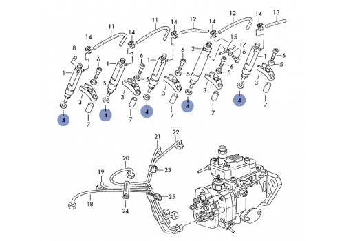 Шайба под форсунку BOSCH F00VP01004