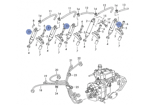 Форсунка в сборе ACV AUF AYC + LT-2 >>> 2002 BOSCH 0432193823