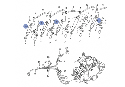 Форсунка - распылитель ACV AUF AYC ->>> 2002 BOSCH 2437010076