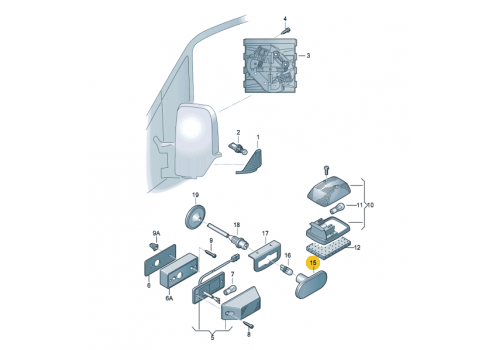 Фонарь боковой VAG 2E0945061C