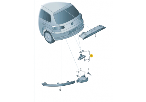 Фонарик подсветки номера VAG 5NA943021