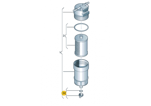Фильтр топливный AUH BCQ пробка VAG WHT002210