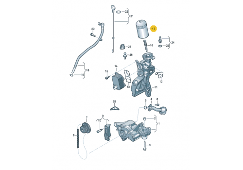 Фильтр масляный CJKA CJKB + Amarok MAHLE OC456