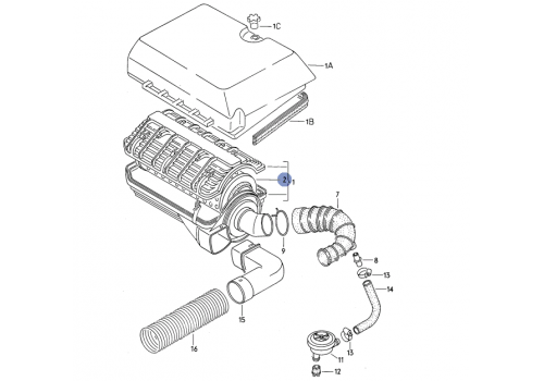 Фильтр воздушный 83->>8/88 Kolbenschmidt 50013122