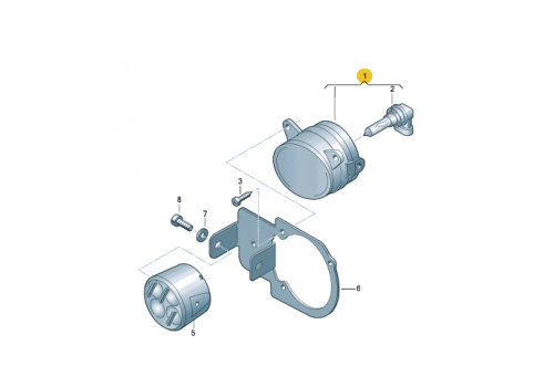 Фара противотуманная L + T-5 DEPO 441-2035L-UE