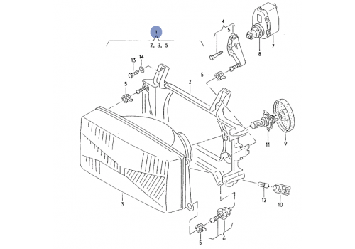 Фара R с крепежом DEPO 441-1114R-LD-E