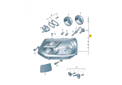 Фара L Transporter DEPO 441-11F2LMLDEM2