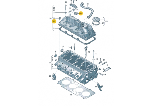 Уплотнительное кольцо форсунке верхние VAG 04L103070B