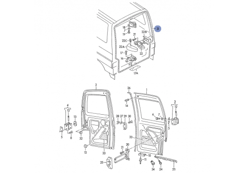 Уплотнитель задней двери VAG 721827705B