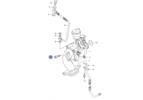 Турбина болт М10x29 VAG 068145800C