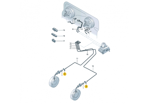 Трубка тормозная резиновая защелка Febi 19524