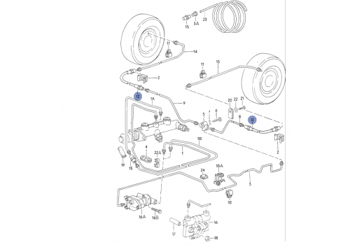 Трубка тормозная резиновая задняя 200mm DELLO 120029510