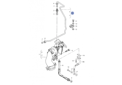 Трубка напорнай магистрали турбины ABL VAG 028145771AC