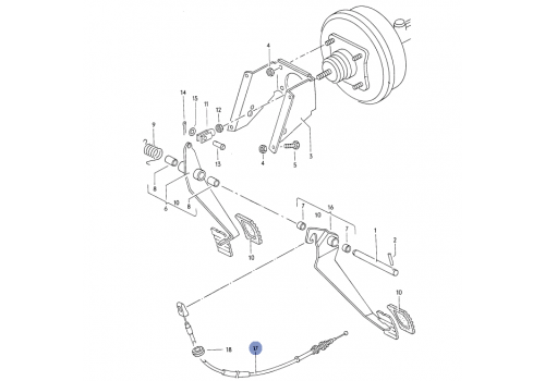 Трос сцепления короткий BENDIX 281721335E