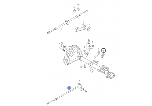 Трос ручного тормоза 28-35 L/R BOSCH 1987477852