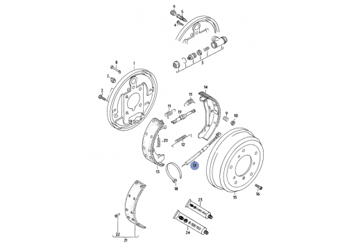 Трос ручника R LT 35Z шасси 295 L=1500mm Cofle 10.7382