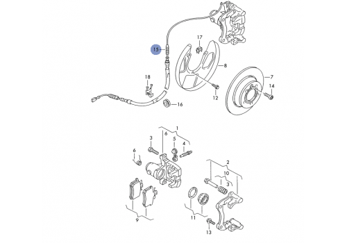 Трос ручника L LT 35Z шасси 295 L=950mm Cofle 10.7381