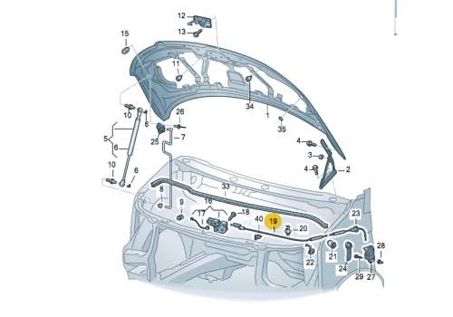 Трос капота VAG 7E1823530A