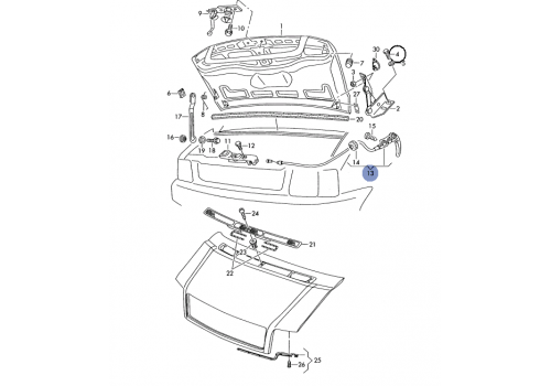 Трос капота VAG 2D0823530A