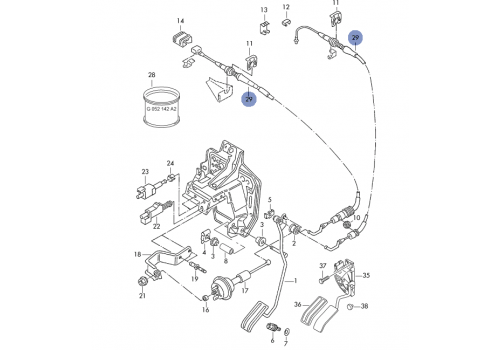 Трос газа AAB VAG 701721555L