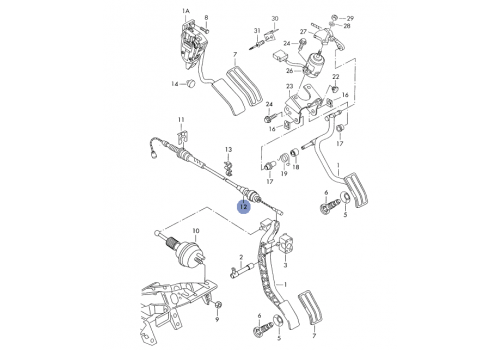 Трос газа ADY VAG 7M1721555M