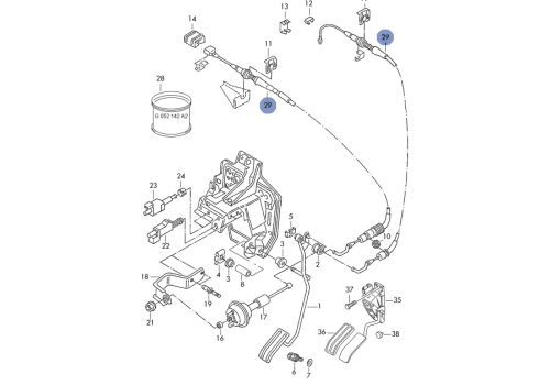 Трос газа ABL VAG 701721555M