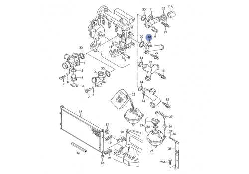 Тройник на головку все 4 цилиндровые моторы Vernet WF0037