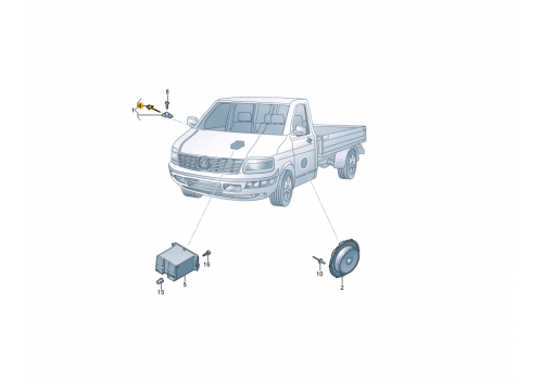 Корпус плоского разъема 2 контакта  VAG 1J0972923