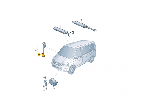 Корпус плоского разъема 2 контакта  VAG 1J0973119