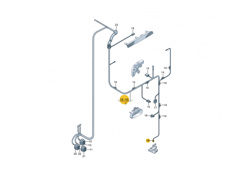 Корпус плоского разъема 3 контакта для замка VAG 1J0973115A