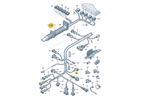 Корпус плоского разъема уплотнитель провода 1,5-2,5 QMM 5,6-7,5MM VAG 1J0972741A