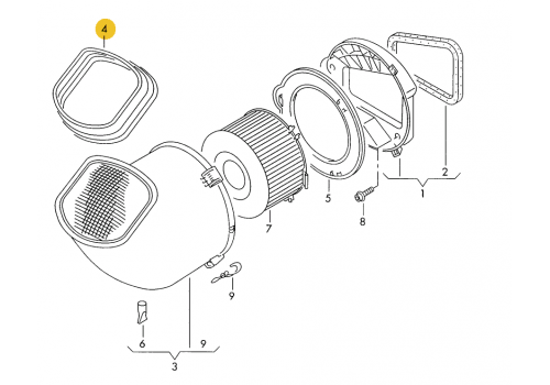 Корпус салонного фильтра элемент VAG 701815921A