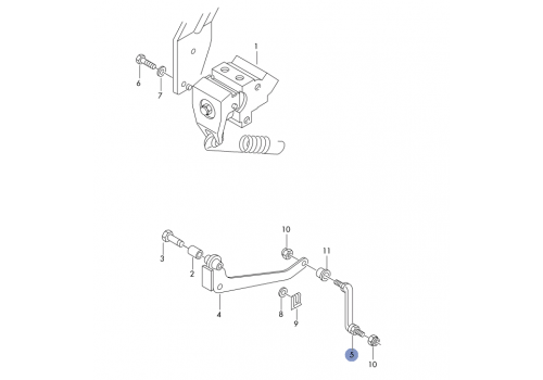 Тормозная тяга VAG 2D0612575