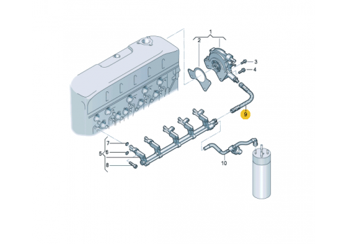 Топливопровод от насоса 2.5 VAG 070127511C
