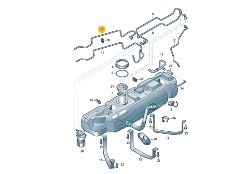 Топливопровод напорная магистраль от фильтра к насосу VAG 2E0201361D