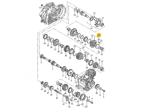 КПП муфта 1/2 передачи VAG 02A311239E