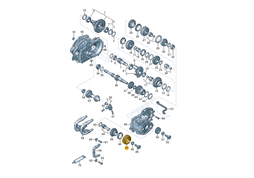 КПП муфта 5 передачи 96-- VAG 02J311241F Б/У