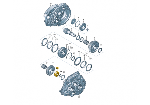 КПП подшипник 1/2 передачи 6-ст КПП VAG 0A5311123A