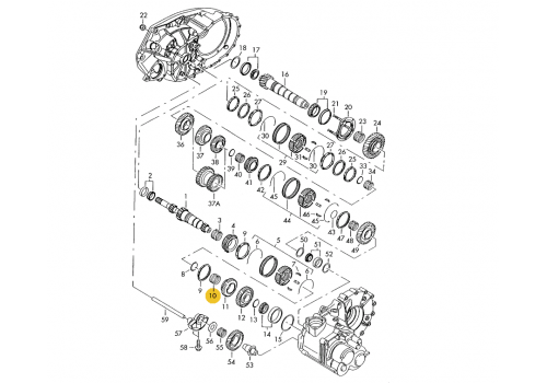 КПП подшипник 3/4 передачи 6-ст КПП VAG 02F311265