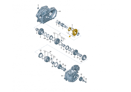 КПП подшипник 5-ст КПП VAG 02Z311206