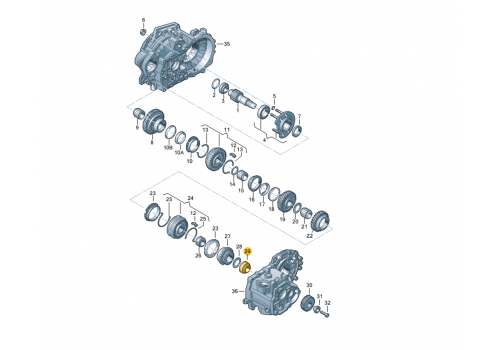 КПП подшипник 5-ст КПП VAG 02Z311375A