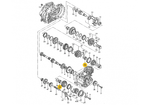 КПП подшипник VAG 02A311115D