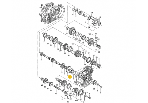 КПП подшипник VAG 02A311123E