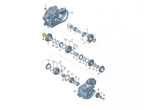 КПП подшипник VAG 02A311213C