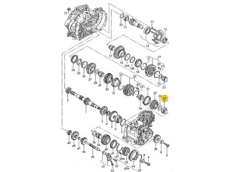 КПП подшипник VAG 02A311375C