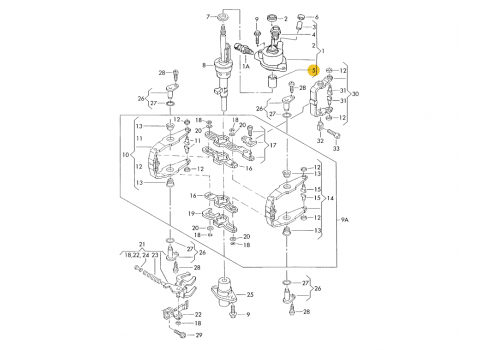 КПП подшипник вала переключения VAG 02A311648C