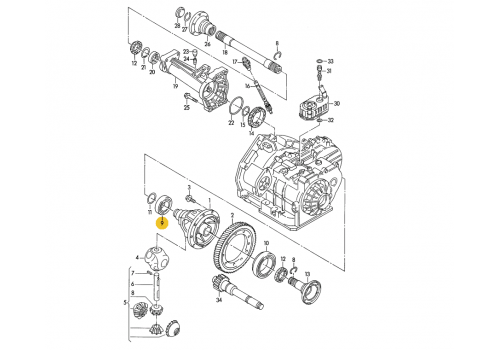 КПП подшипник деференциала VAG 002517185