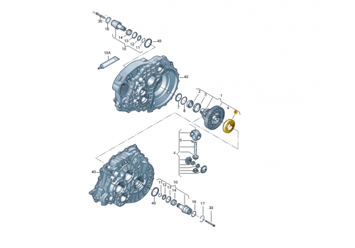 КПП подшипник на дифференциала 6-ст КПП VAG 0A5409321A