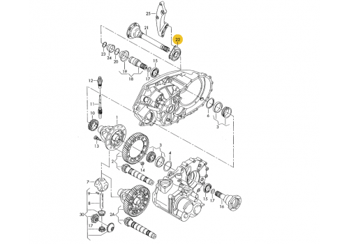 КПП подшипник опора 102 л/с  VAG 02G409335A