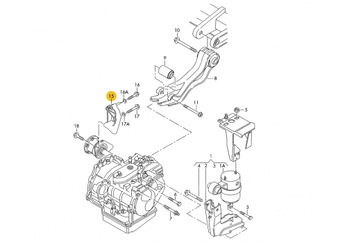 КПП подшипник опора кронштейн VAG 02G409905 Б/У